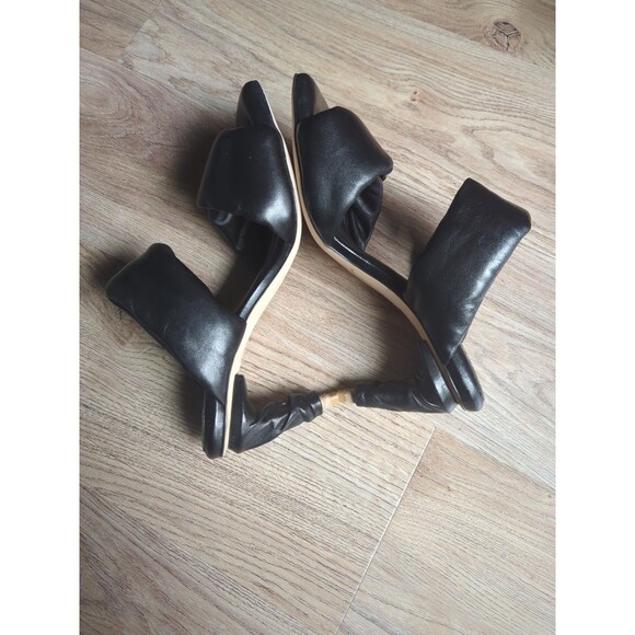 Officine Creative Padded Black Leather Covered Heel Slip On - Picture 12 of 16